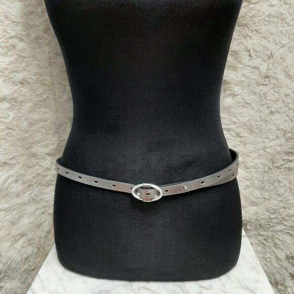 Talbot Gray Genuine Leather Slim Belt - Picture 1 of 3